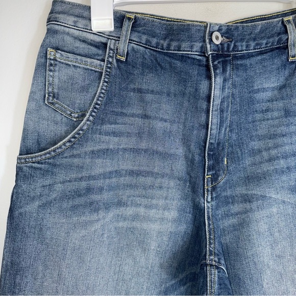 Nili Lotan Emerson Wide Barrel Leg Denim Jeans Pants-Classic Wash-Size 30 - Picture 3 of 15